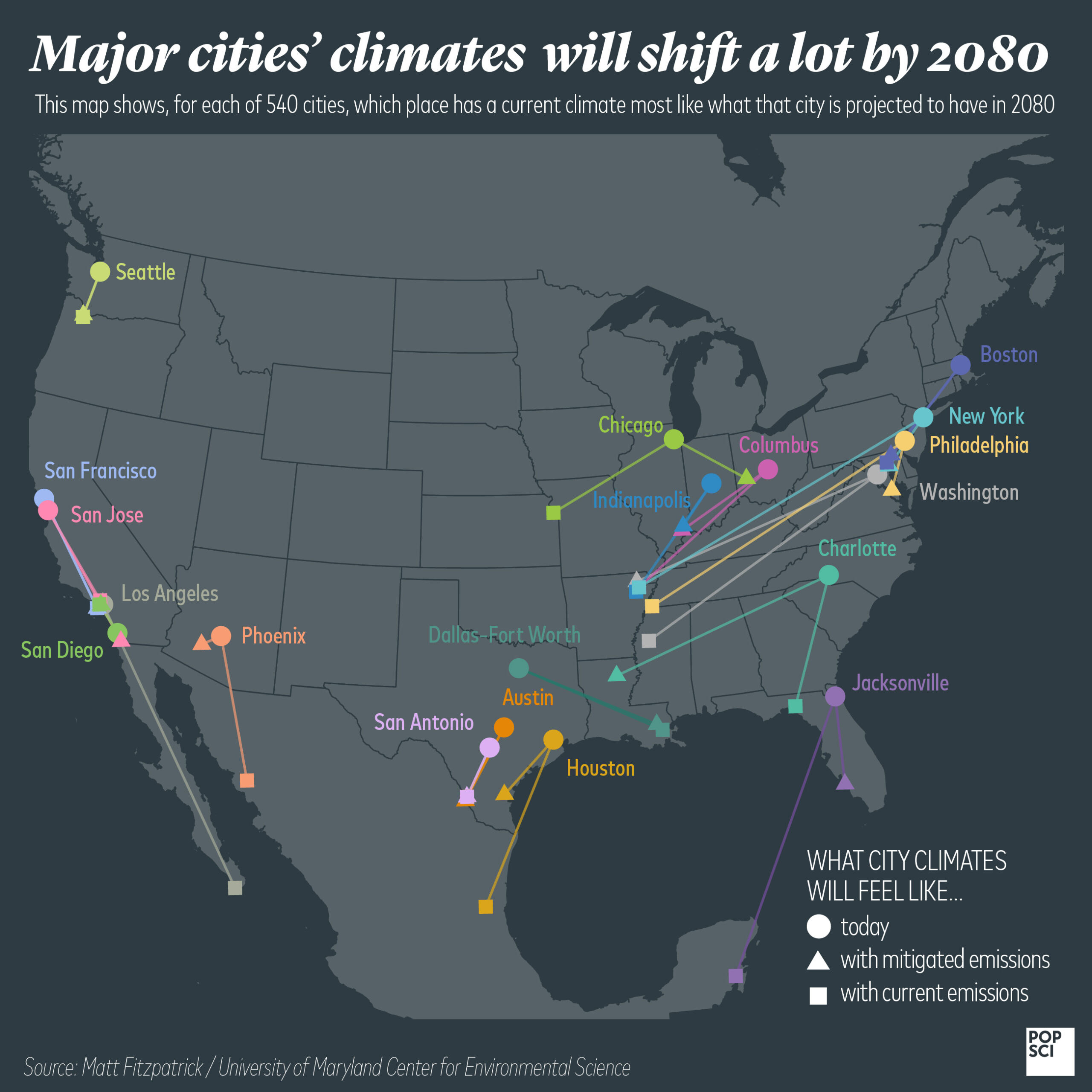 Here’s how global warming will change your town’s weather by 2080