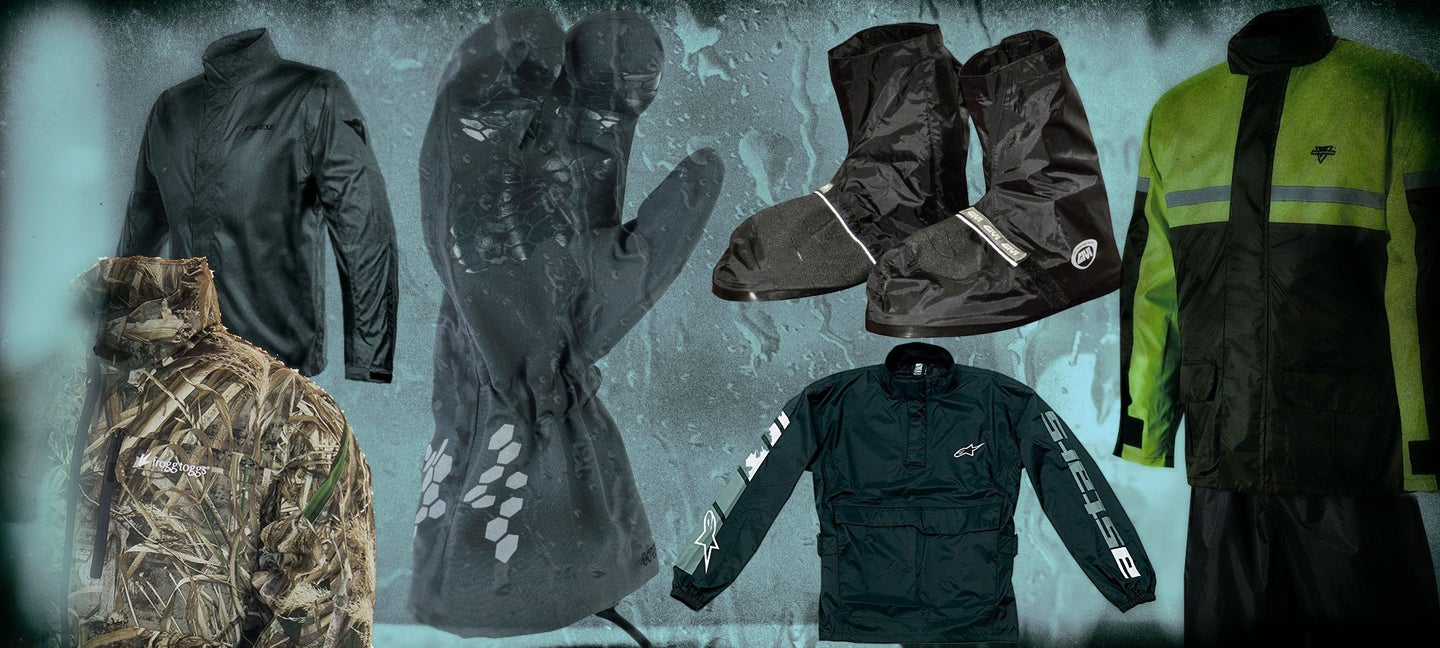Rain gear for motorcyclists