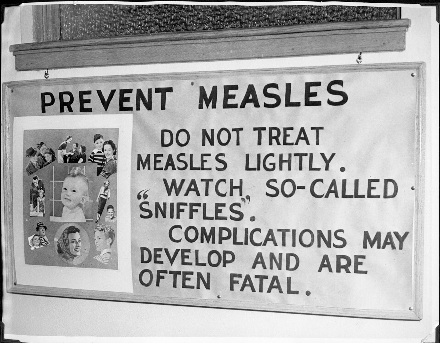 measles prevention poster complications