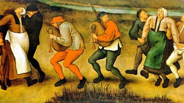 a painting of people dancing 