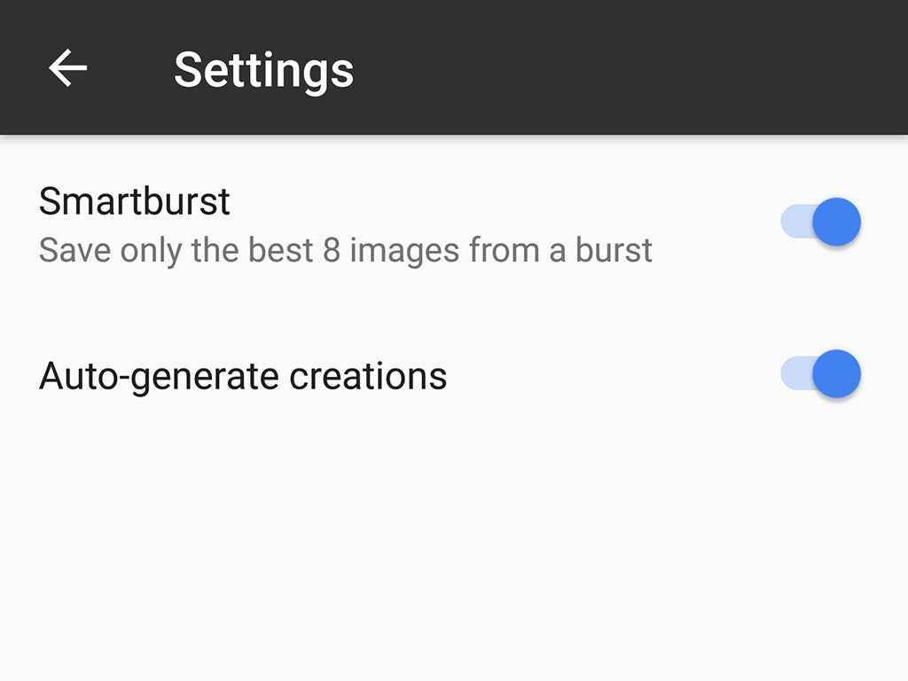 camera burst settings