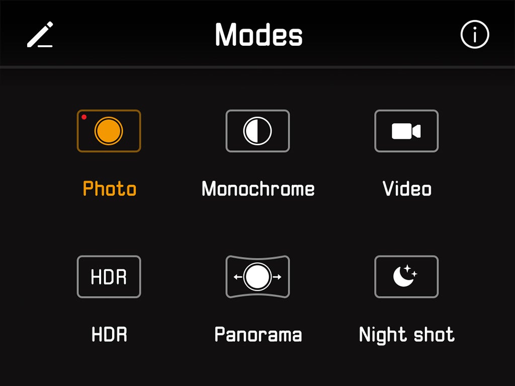 phone camera modes