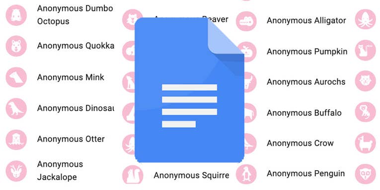 The 7 best Google Docs anonymous animals, ranked