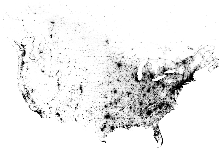 A Map Of Every Person In The U.S. And Canada