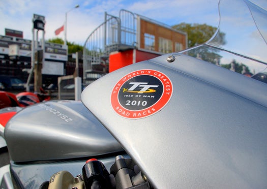 The sticker that shows the E1pc is certified to race at the most dangerous track in the world.