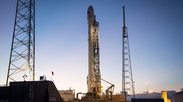 SpaceX's Falcon 9 rocket on the launchpad at Cape Canaveral