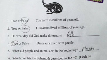Fourth-grade creationist science quiz- page 1