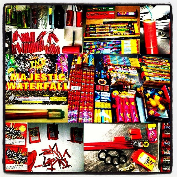 Sticking with the Lo-Fi filter, this collage of many distinct firework confiscations was the TSA's <a href="http://instagram.com/p/bEvzRkl91L/">first post</a> on Instagram. Again, Lo-Fi adds menace, to contrast with the otherwise cheery collection of small explosives. Bonus: someone had brass knuckles in with their fireworks, which means they are probably going to the most horrifying Fourth of July barbecue ever.