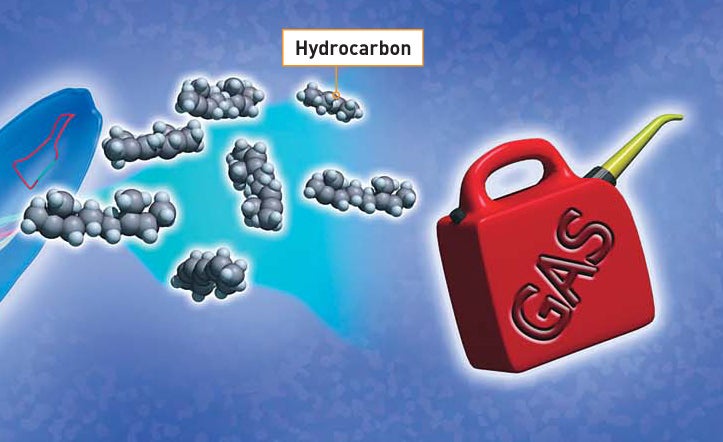 The bacteria excrete hydrocarbons as waste. Depending on which hydrocarbon molecule was produced, the compound may require further refining.