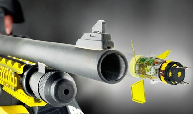 Taser's XREP wireless shocking projectile can be fired from 12-gauge shotguns.