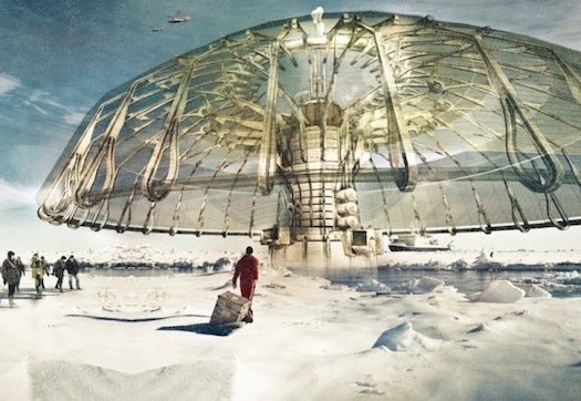 This concept for an Arctic skyscraper took took top honors at the eVolo competition. Derek Pirozzi imagines an umbrella-shaped building that acts as a research station, where scientists can examine and battle thinning ice shelves.