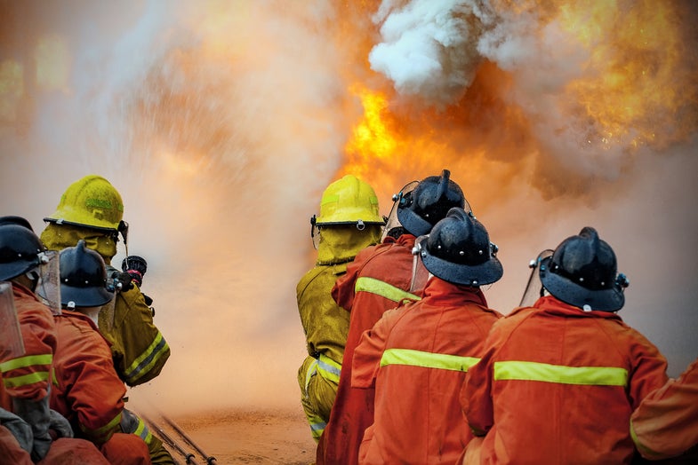 Firefighters training, The Employees Annual training Fire fighting