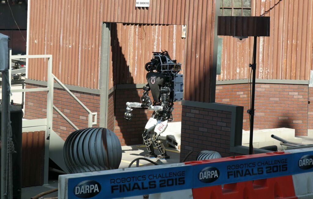 MIT's Helios robot at the DARPA Robotics Challenge Finals competition