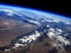 photo of mountains on Earth, taken from a high-altitude balloon
