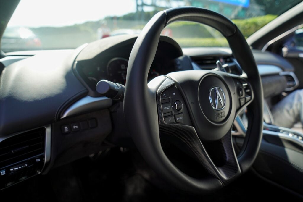 Acura NSX console and steering wheel