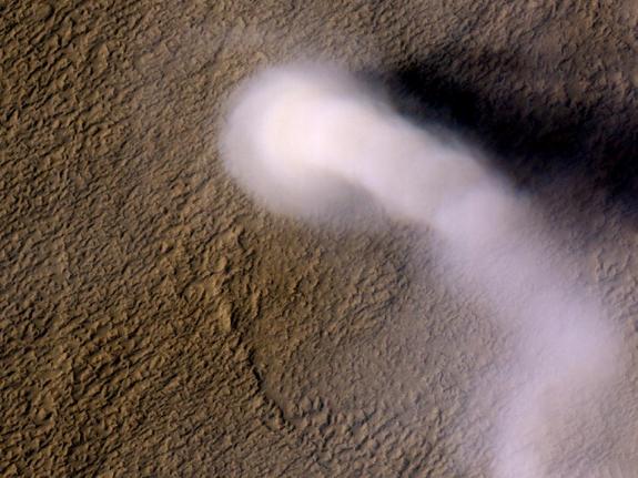 A 12-mile-high twister as seen by NASA's Mars Reconnaissance Orbiter in 2012.