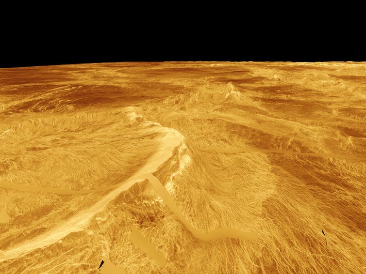 Venus as seen by Magellan.