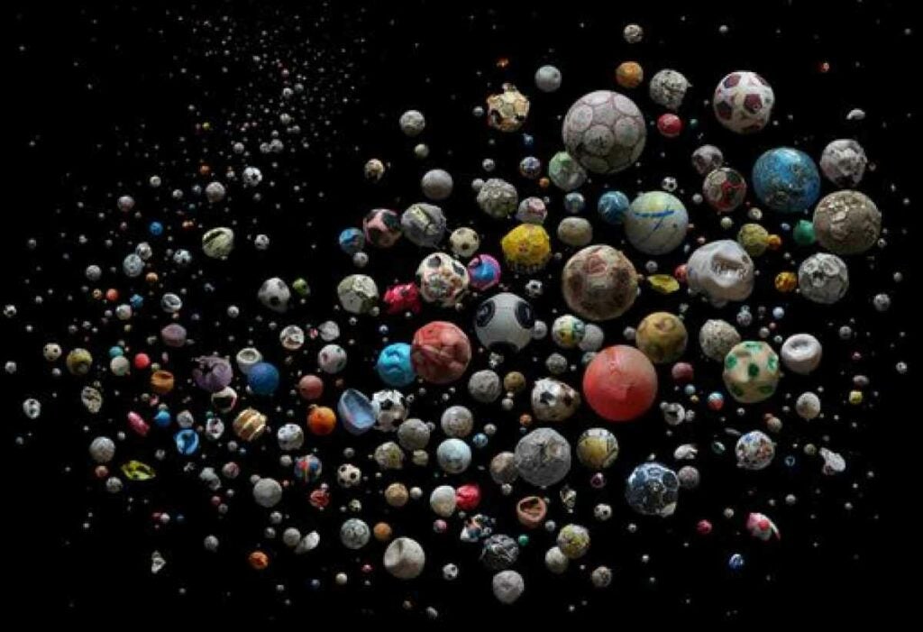 British photographer <a href="http://mandy-barker.com/">Mandy Barker</a> is no soccer bandwagoner--she's been collecting soccer balls for months for her series titled "Penalty." But what makes the 769 soccer balls unique is that they are "marine debris" and were picked up from shorelines all over the world. Through her work she intends to demonstrate the severity of plastic pollution in our oceans. <em>From June 20, 2014</em>