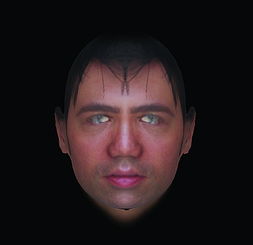 The 3-D–rendered avatar can be rotated to face forward, making it easier for face-matching systems to compare with mug shots.