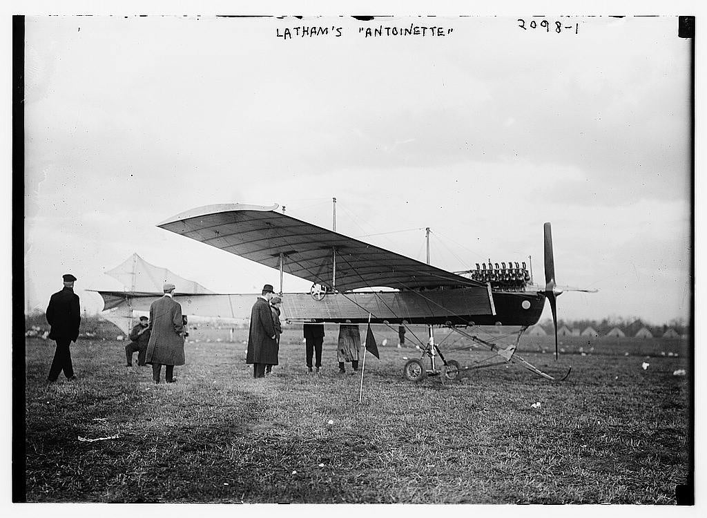 An Antoinette airplane, c. 1910