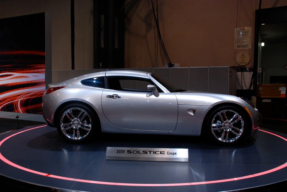 We're skeptical about the claim (<a href="https://www.popsci.com/cars/article/2008-03/gm-ropes-50-cent-its-odd-unveiling/">made by 50 Cent</a>, of all people, at the Pontiac press conference) that the new Solstice hardtop can meet or beat the Porsche Cayman. But the car looks fantastic, and it doesn't need to pick a fight with Porsche to be a winner.