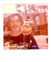 Polaroid Onestep+ sample man and stop sign