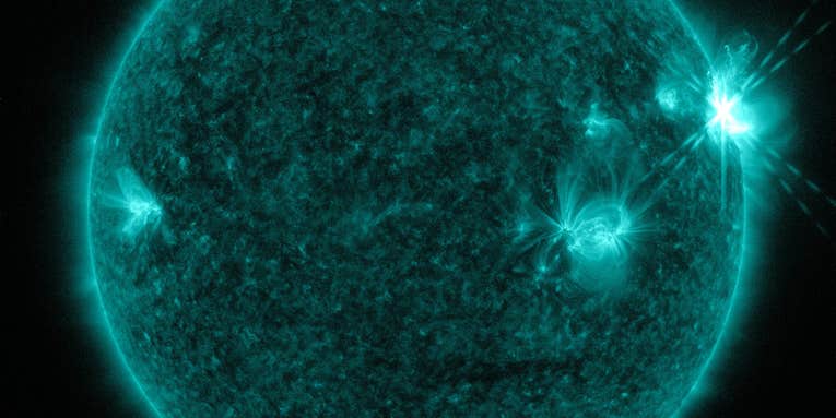 A forensic stabbing machine, a trio of solar flares, and other amazing images of the week
