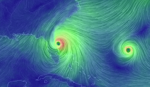 Watch Hurricane Matthew Spin In These Rainbow Visualizations