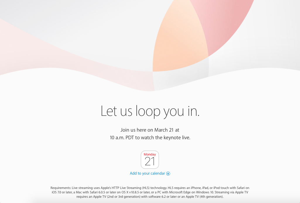 Where To Watch Apple’s March 2016 iPhone Event Online