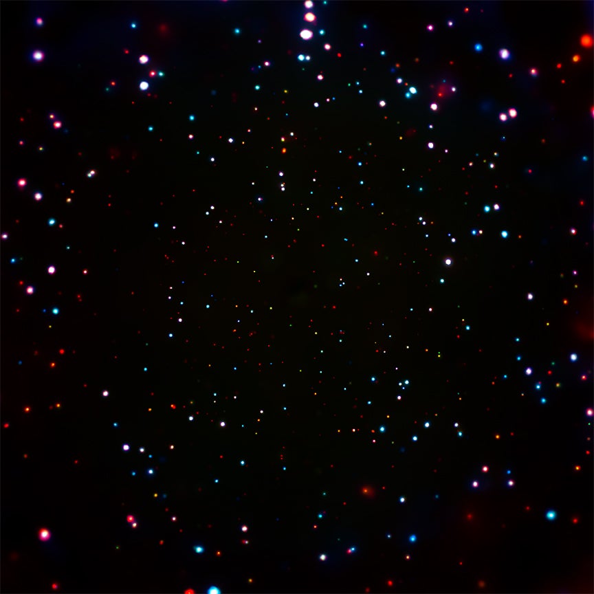 lots of black holes in space