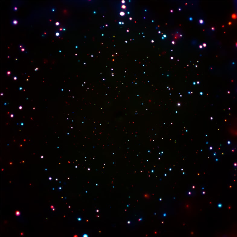 lots of black holes in space
