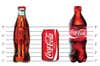 coca cola bottles and can lineup
