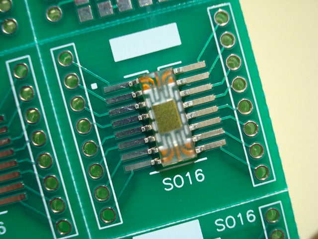 The Clare solar cell's printed circuit board.