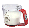 This cup ensures exact measurements. An internal scale and computer chip convert the weight of five ingredients—water, milk, flour, sugar and oil—to cups, fluid ounces or milliliters. <strong>$35</strong>