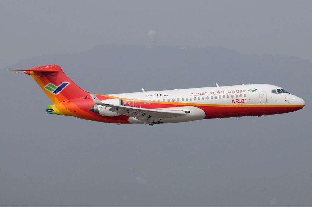The ARJ-21, China's most advanced flying jetliner, scored more orders at Zhuhai 2014, including three from the Republic of Congo. Chengdu Airlines, the launch customer, hopes to receive its first ARJ-21 by the end of this year.