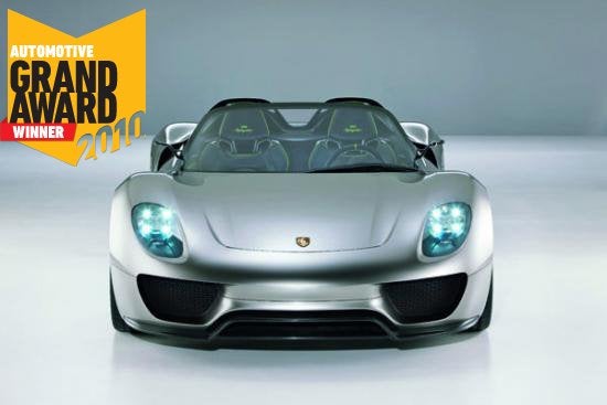 The future of the car will be electrified, and the Porsche 918 Spyder concept shows just how much fun it will be. In this mid-engine supercar's current configuration, a 3.4-liter racing V8 shares propulsion duty with three electric motors that produce a combined 218 horsepower. Together, all four powerplants create 718 horsepower and catapult the Spyder from 0 to 60 in 3.2 seconds, with a top speed of 198 mphabut if you don't floor it, the Porsche can deliver up to 78 mpg. In E-Drive mode, the electric motors alone propel the vehicle. Three different hybrid modes allow you to choose between varying degrees of efficiency and performance. In the unlikely event you need more power, the aE Boosta button will send a seven-second blast of current to the electric motors. Nearly 2,000 people have already signed letters of intent to buy a Spyder, and the automaker is developing it for sale, though it's not clear when the estimated half-million-dollar car will appear on streets. In the meantime, the Spyder is already serving as a testbed for technology that will trickle down to the rest of us. <strong>Price not set.</strong> See more at the <a href="https://www.popsci.com/tags/bown-2010/">Best of What's New 2010</a> site. <strong>Jump To:</strong>