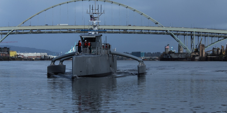Today DARPA Christens Its Robotic Submarine Hunting Ship