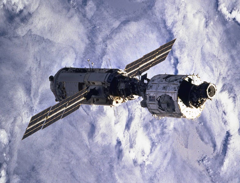 ISS Assembly Mission 2A in the orbit