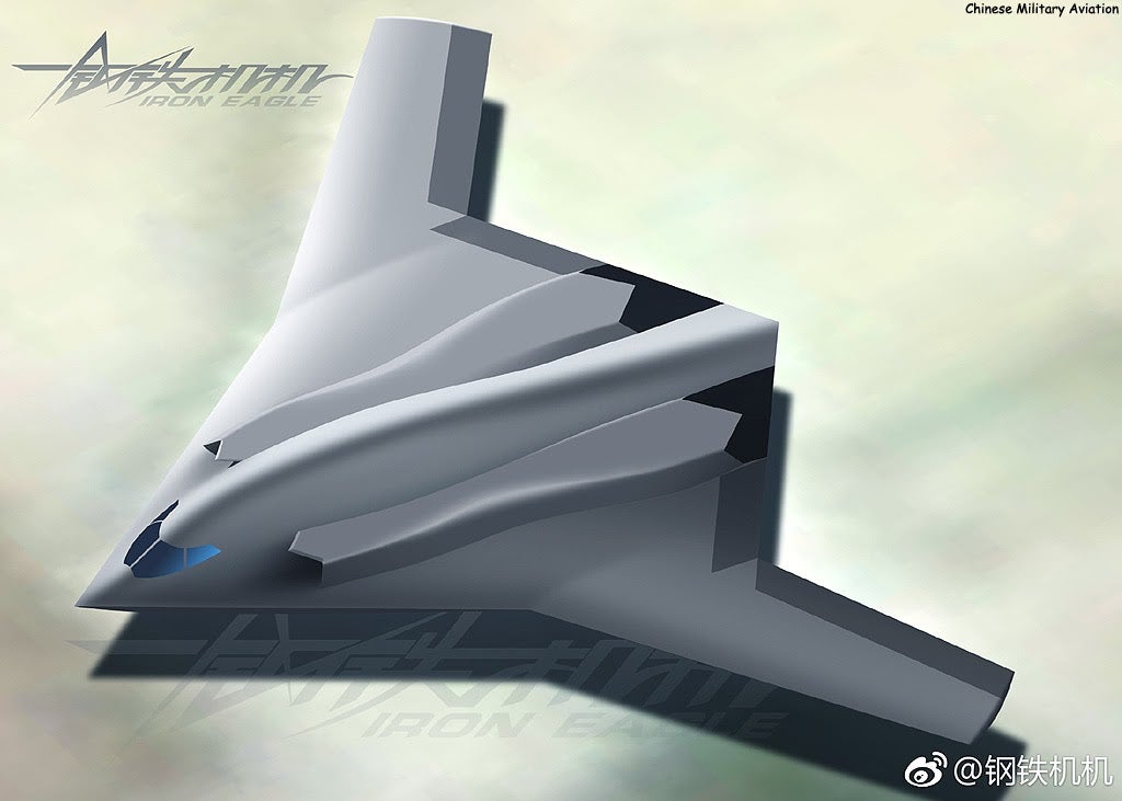 H-20 China stealth bomber cranked wing