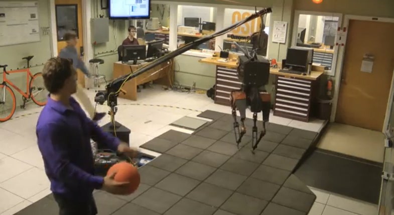 Video: Robot Gets Pelted By Dodgeballs