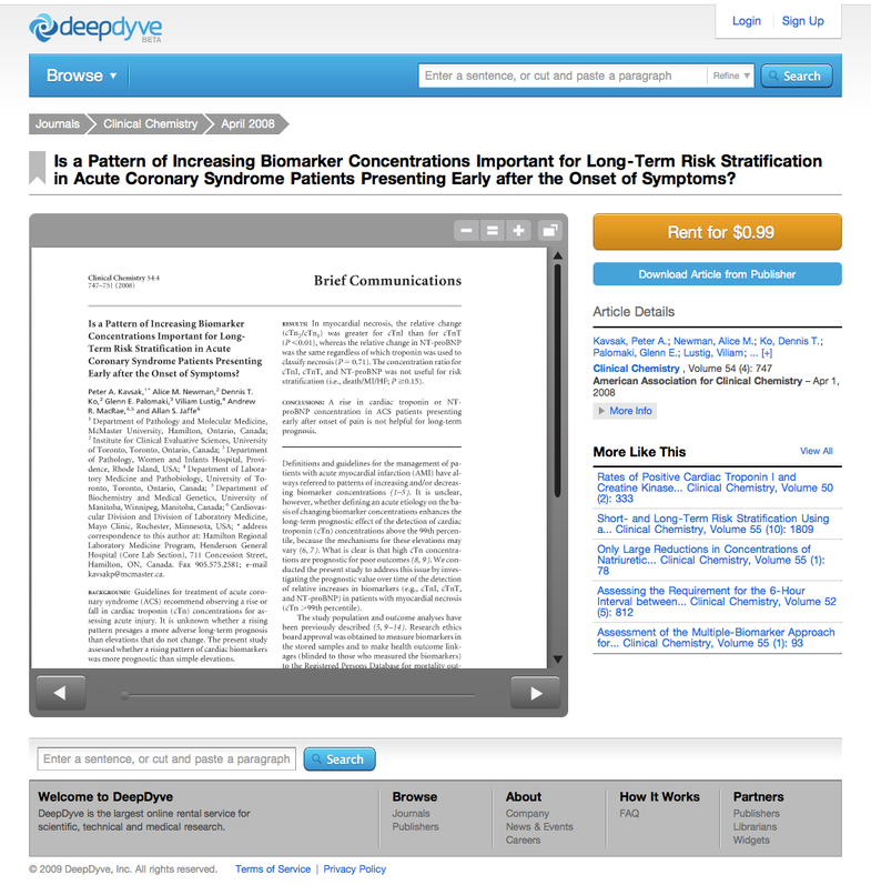 DeepDyve Launches iTunes Store-like Service for Science Papers