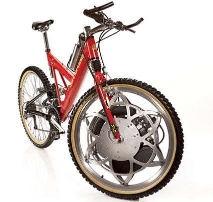 Exercise, schmexercise. Turn your bicycle into a cruising machine and travel up to 20 mph effortlessly, with this wheel-mounted two-stroke internal-combustion engine. (<a href="http://revopower.com">revopower.com</a>)