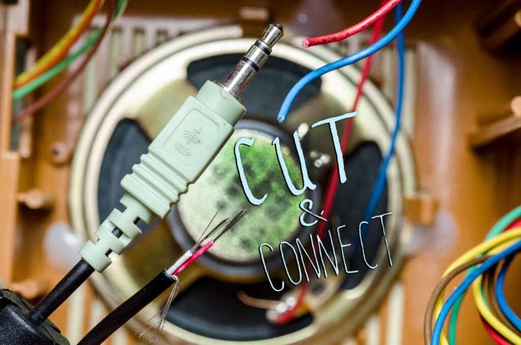 connecting audio output wires