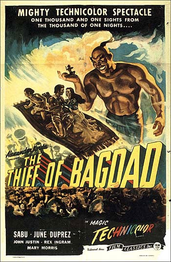 The 1940 film <em>The Thief of Baghdad</em> was the first major studio film to use blue-colored screens heavily, according to William McDonald, a professor of cinematography at the UCLA School of Theater, Film and Television.