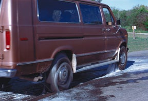 a van sliding over the Marine's Mobility Denial System