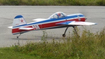 Model Airplane On Runway