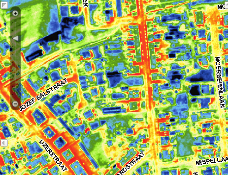 Infrared maps of Antwerp can show residents whether their homes are well-insulated or radiate heat on a cold night.