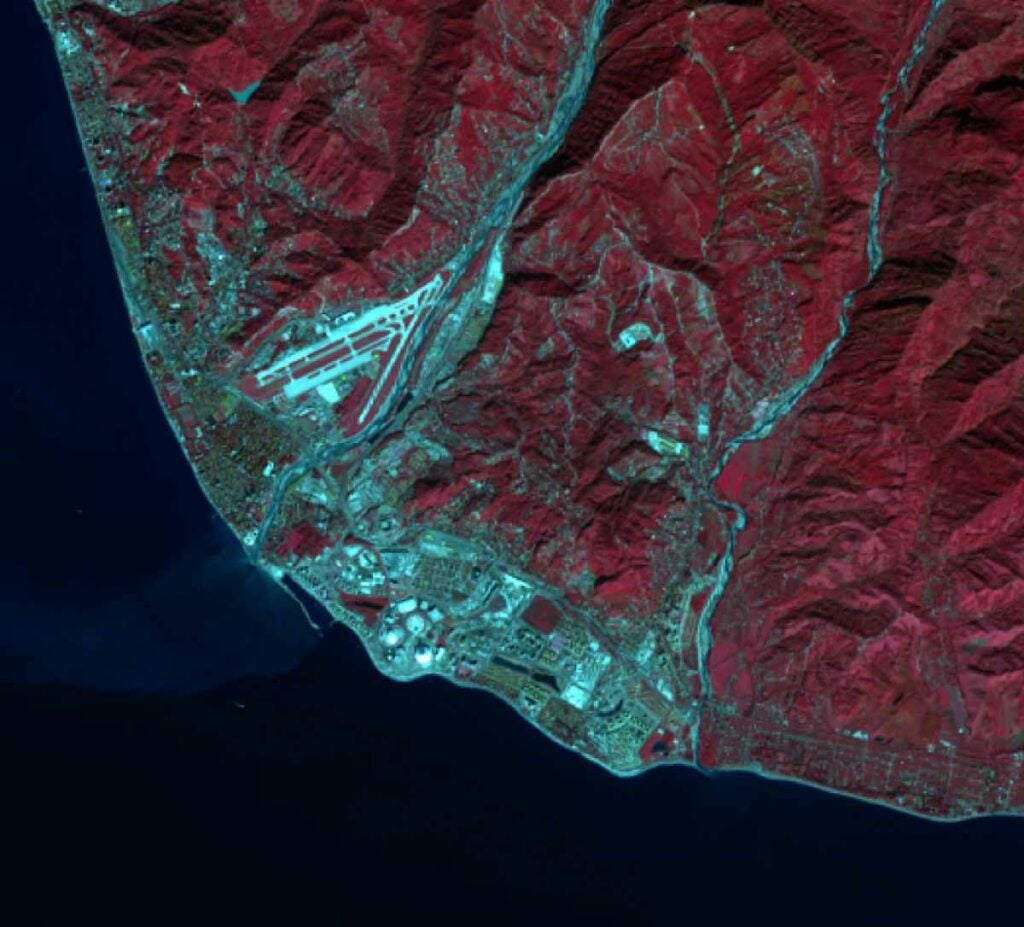 The Olympics just started! You could be watching them anywhere in the world, but you're here with us, and we appreciate that. Here is Sochi, as seen from space. <em>From February 7, 2014</em>