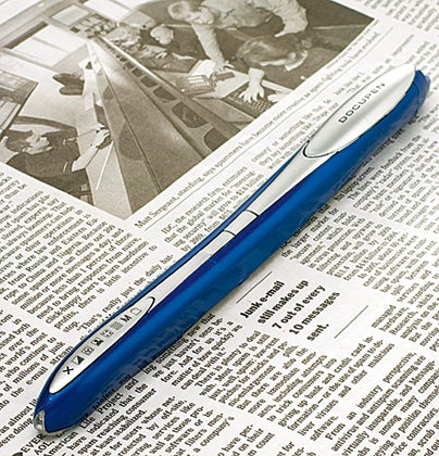At 8.9 inches long and half an inch thick, this smallest-ever document scanner rips text and color graphics to its eight-megabyte memory and charges via USB. <strong>PLANon DocuPen RC800 $300;</strong> <a href="http://planon.com">planon.com</a>