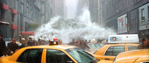 To flood New York City in <em>The Day After Tomorrow</em>, the designers at Digital Domain needed to develop software that could integrate foam and mists, do large scale simulation, and present it in a way that an artist without a fluid animation background could run easily. The result was the newest version of their FSIM software and SciTech Oscars for Doug Roble, Nafees Bin Zafar and Ryo Sakaguchi.
